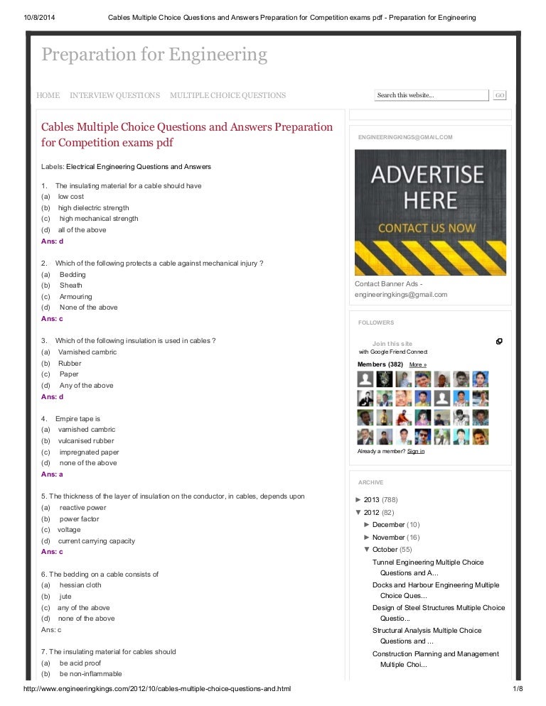 Electrical Engineering Questions And Answers Pdf
